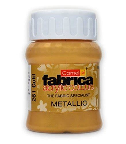 Camlin Kokuyo Fabrica Acrylic Metallic Colour 100ml Gold 261